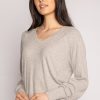 Online Textured Essentials Long Sleeve Top Tops