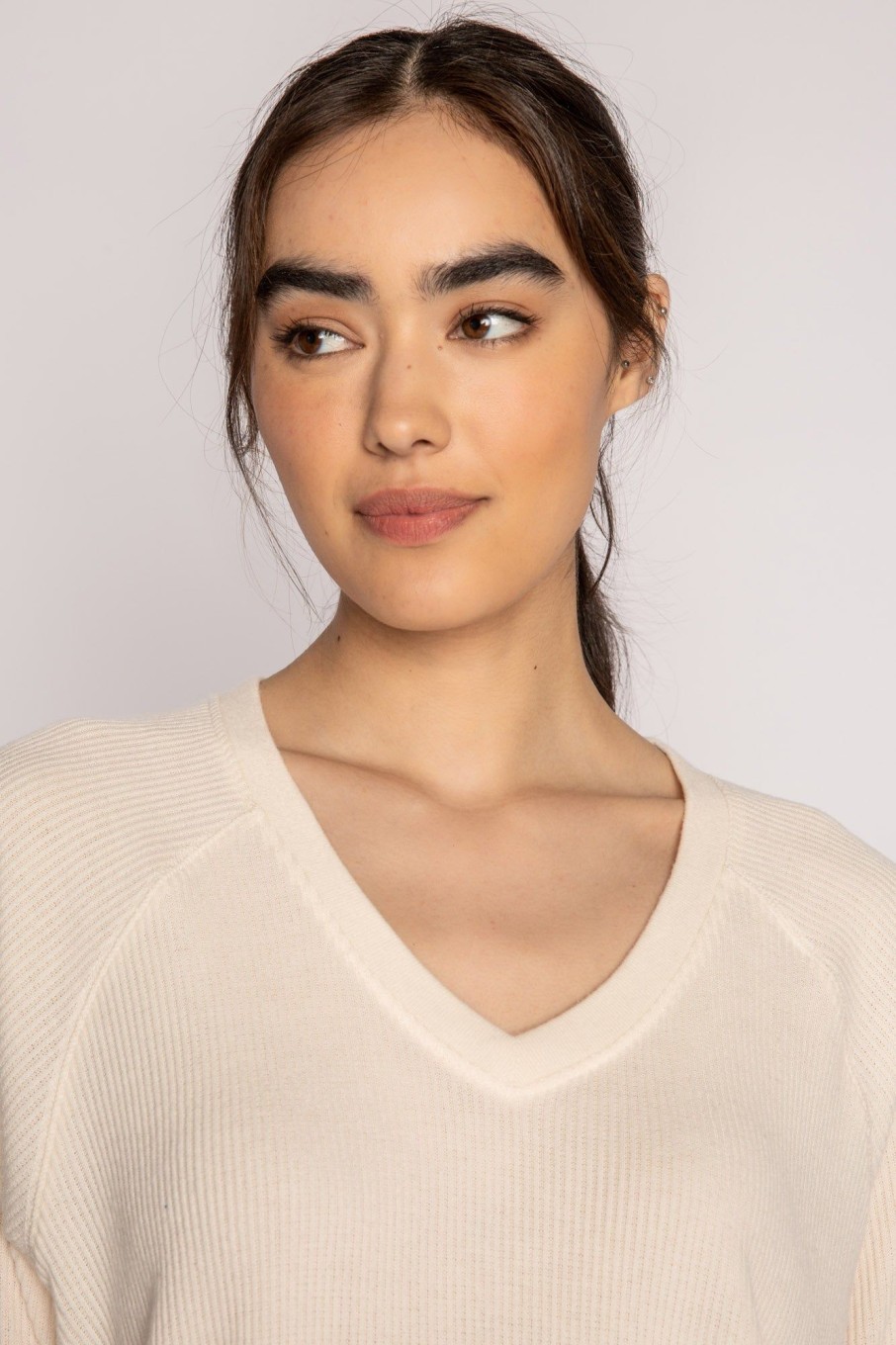 Clearance Textured Essentials Long Sleeve Top Tops