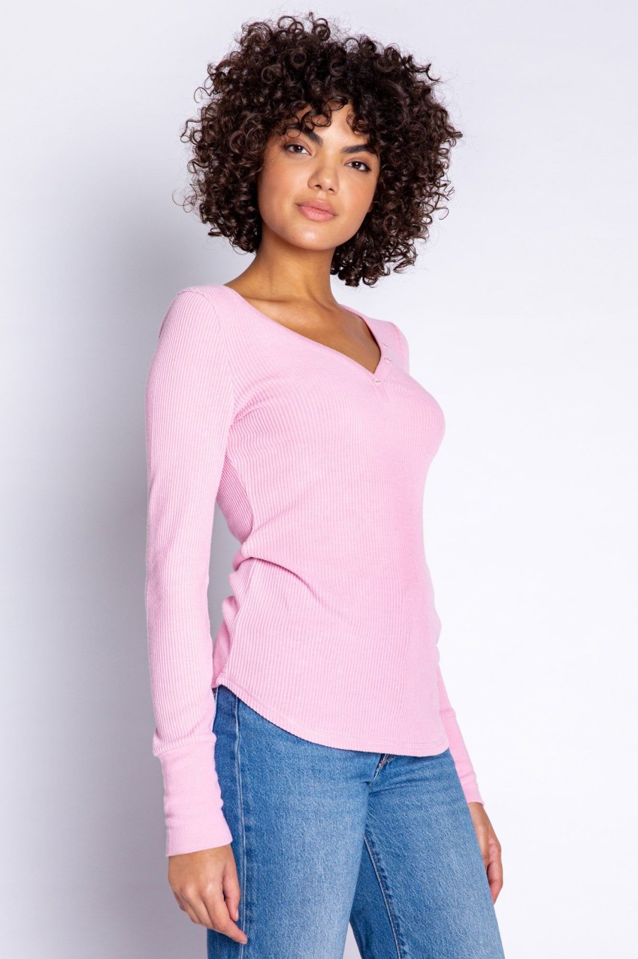 Online Textured Essentials Long Sleeve Top Tops