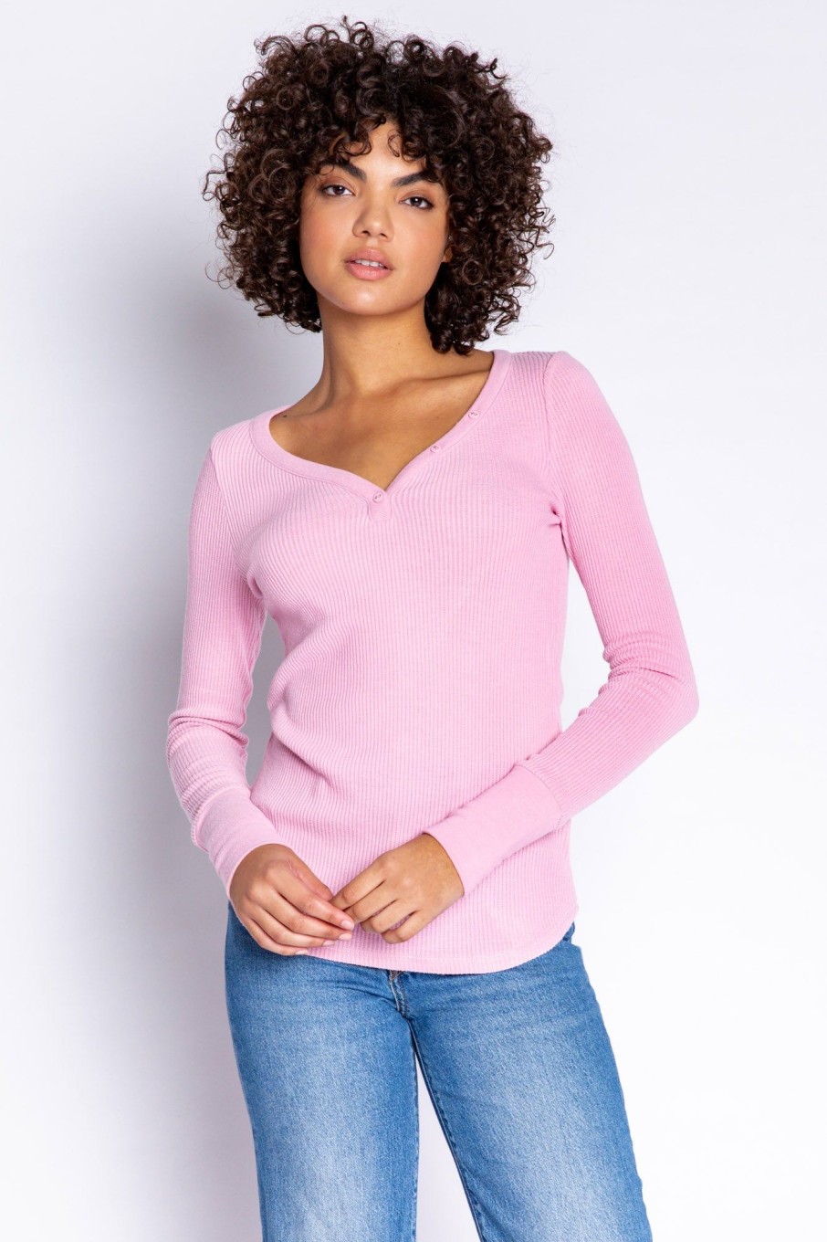 Online Textured Essentials Long Sleeve Top Tops