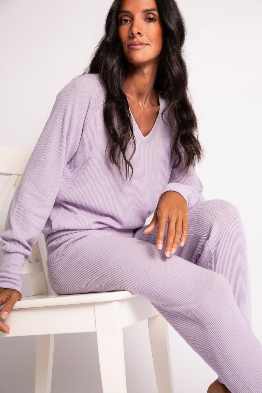 Hot Textured Essentials Lounge Set Pj Sets