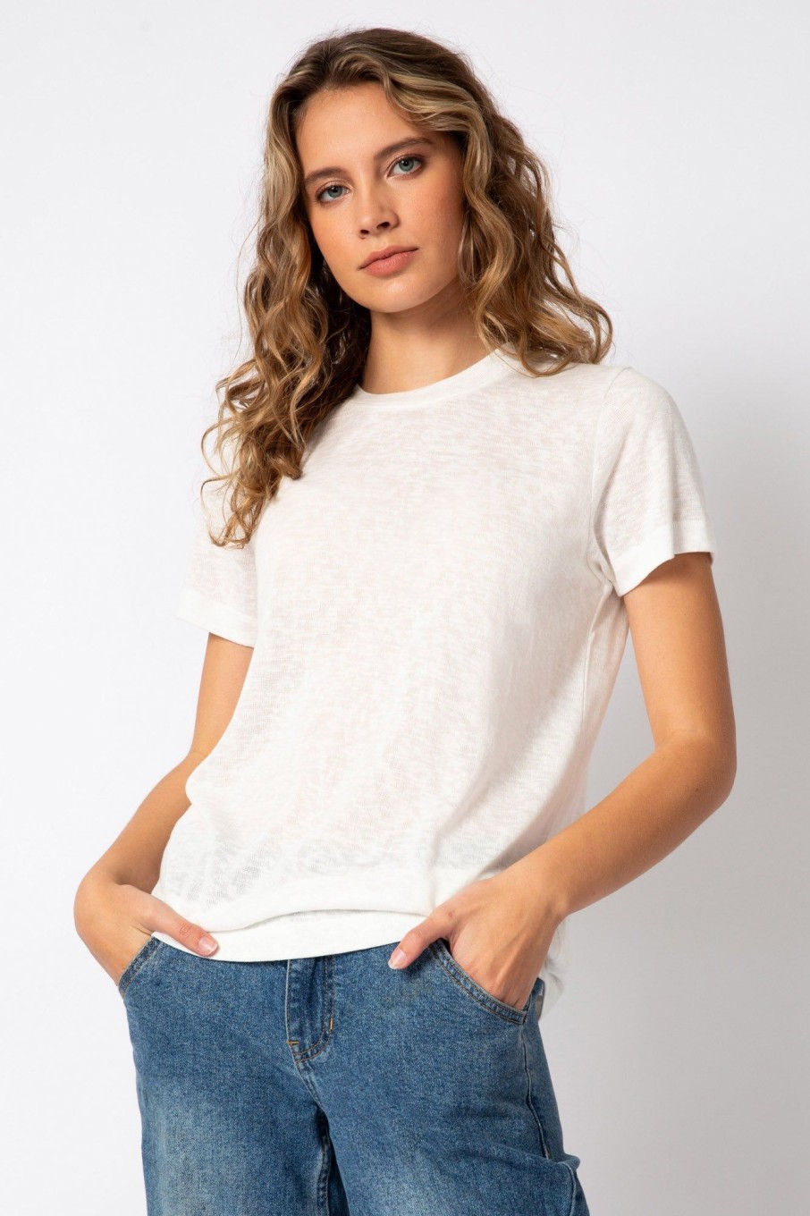 Hot Back To Basics Short Sleeve Top Tops